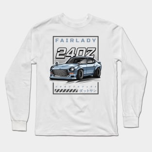 Vintage Car Fairlady 240Z (Grey Blue) Long Sleeve T-Shirt